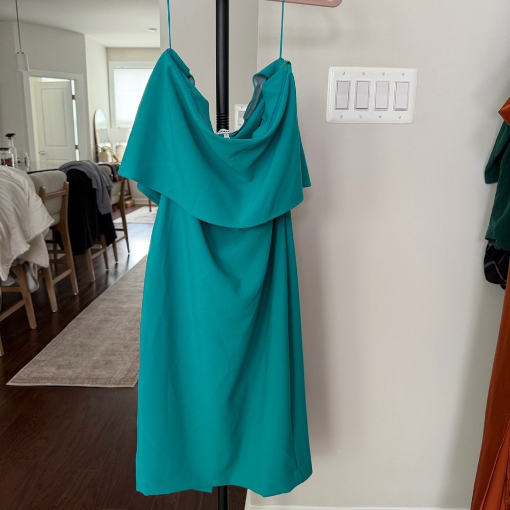 Likely Strapless Teal Dress